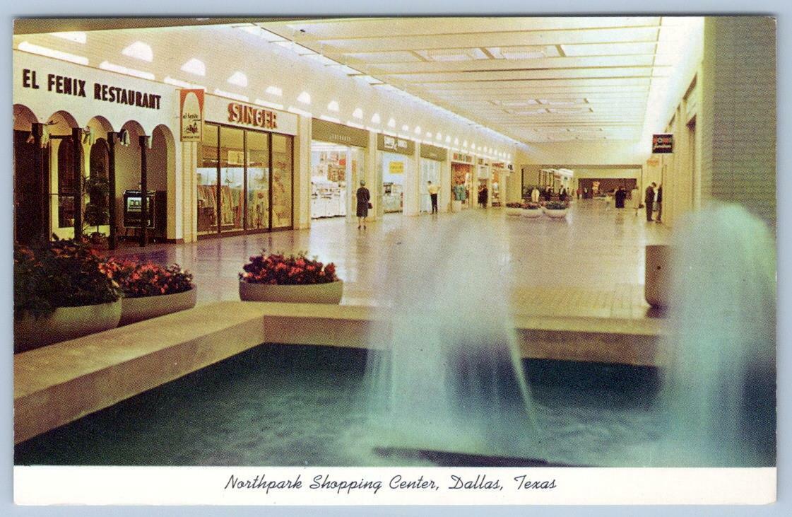 1970\'s NORTHPARK SHOPPING CENTER MALL DALLAS TEXAS MCM SINGER SEWING STORE