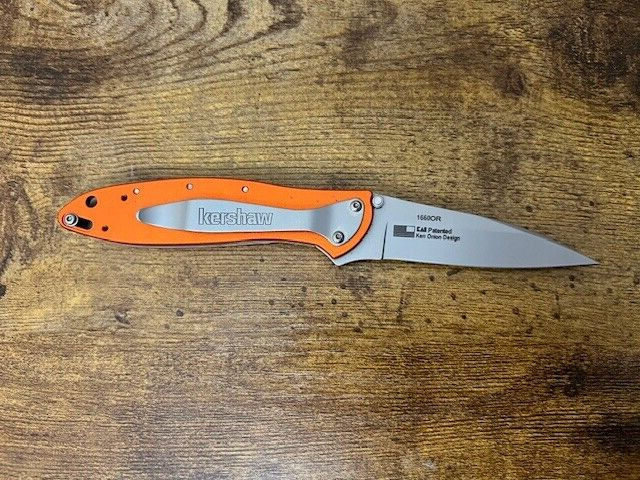 Kershaw leek ( 1660OR ) Blade Spring Assisted knife Orange — Excellent condition