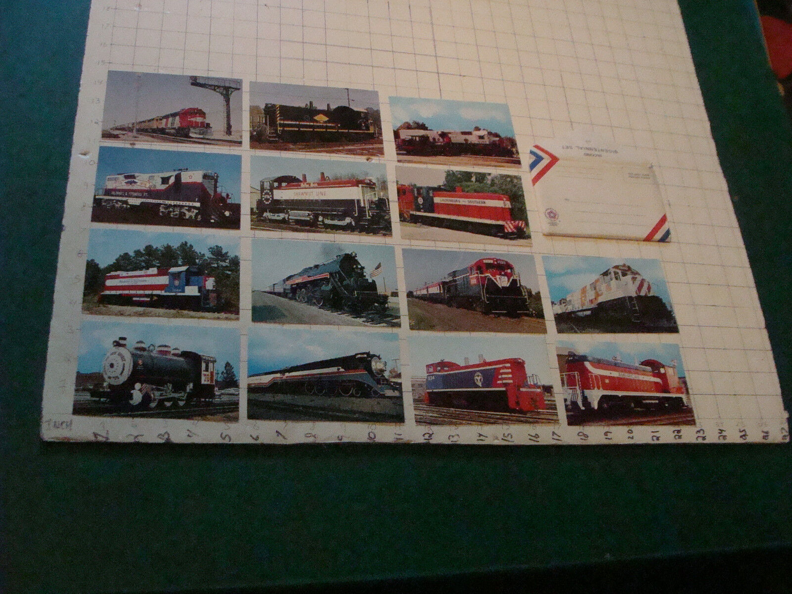 Original Vintage Postcard set: BICENTENNIAL SET #2 of RAILROAD complete set 14 