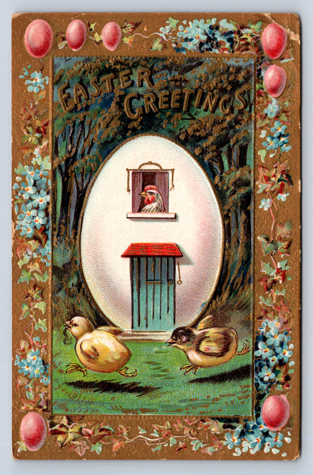 Vintage Postcard Easter Greetings 1911