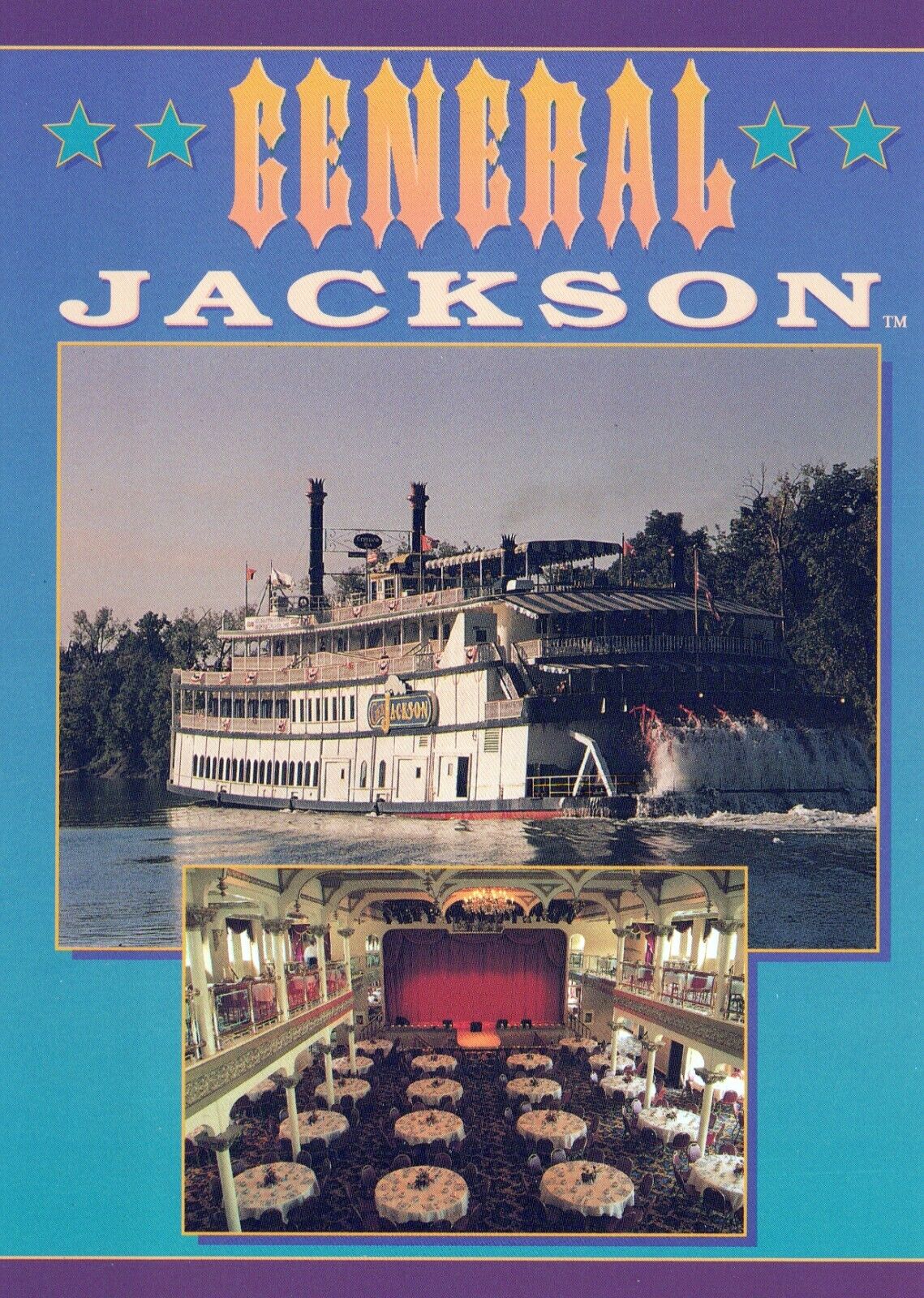Showboat & Its Restaurant General Jackson Nashville Tennessee UNP 4x6 Postcard