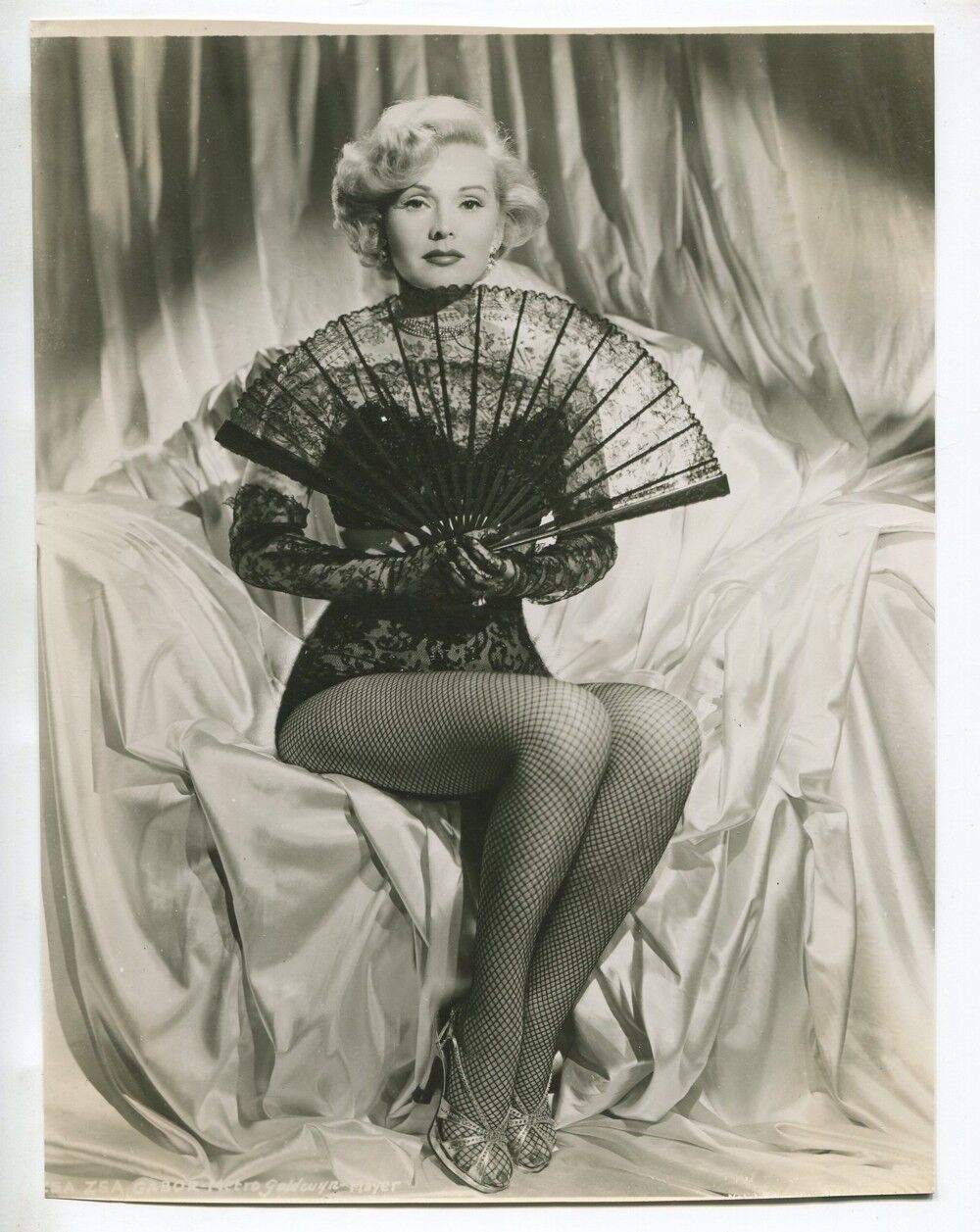 Zsa Zsa Gabor 1950 Original MGM Pinup Photo Film Noir Vixen Portrait J6718