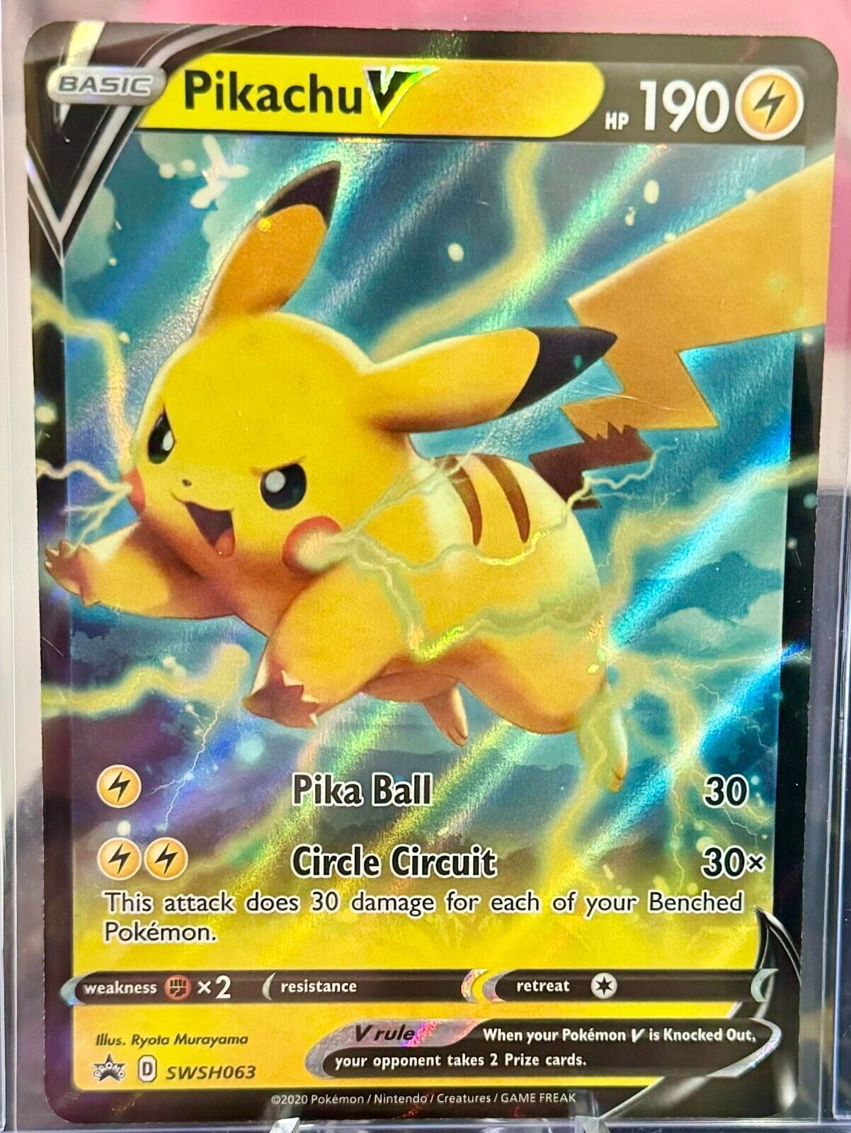 Pikachu V-Sword & Shield Promos Card #63/307