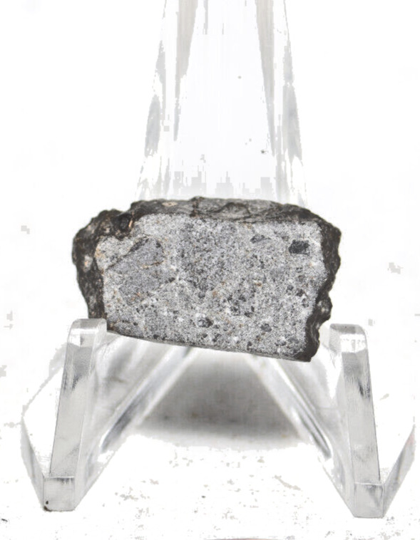 NWA 1929 meteorite. Howardite.  1.8 grams. Slice with crust. Meteorite Men.