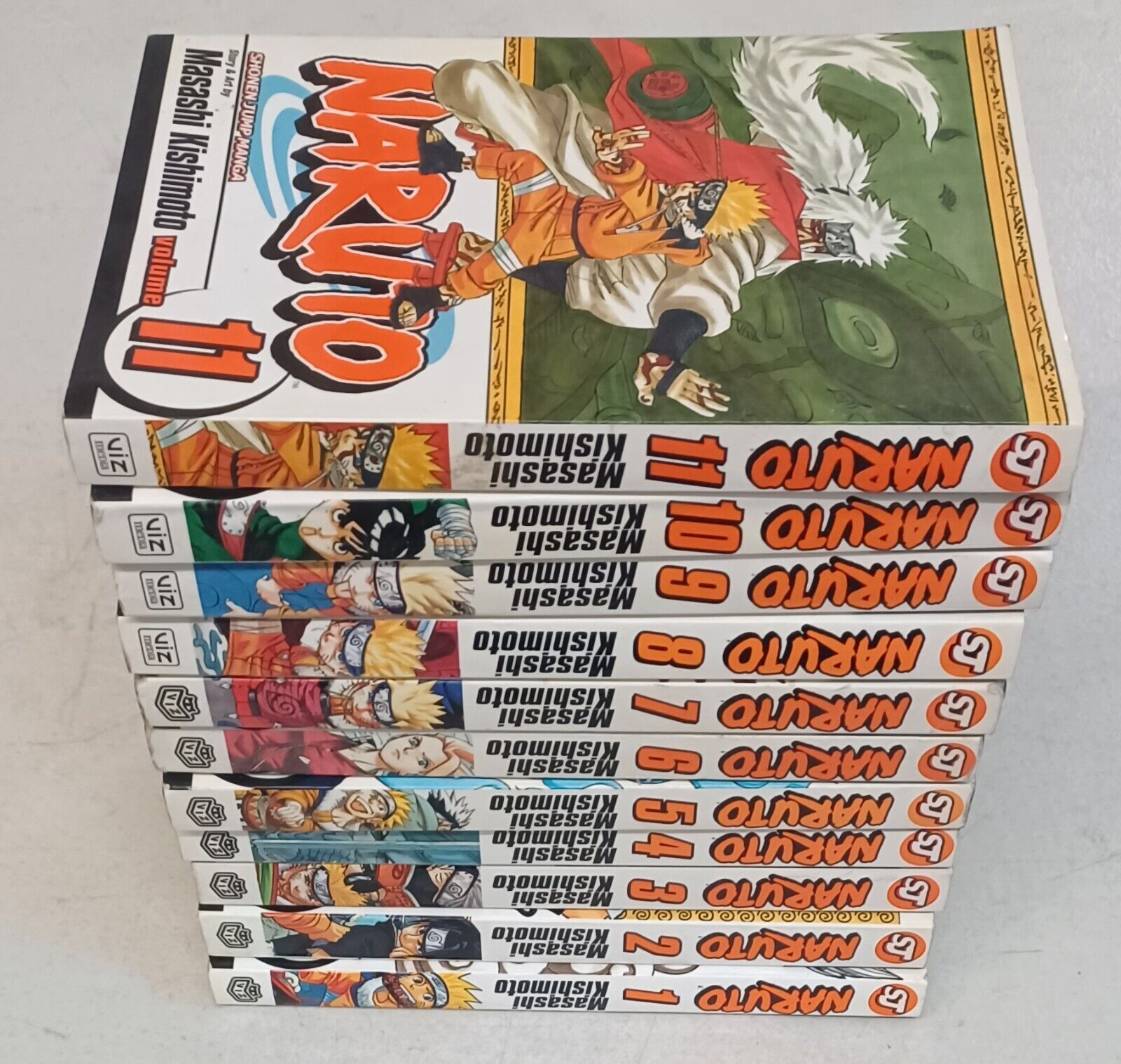 Naruto English Manga Volumes 1-11 (Shonen Jump, Viz Media)