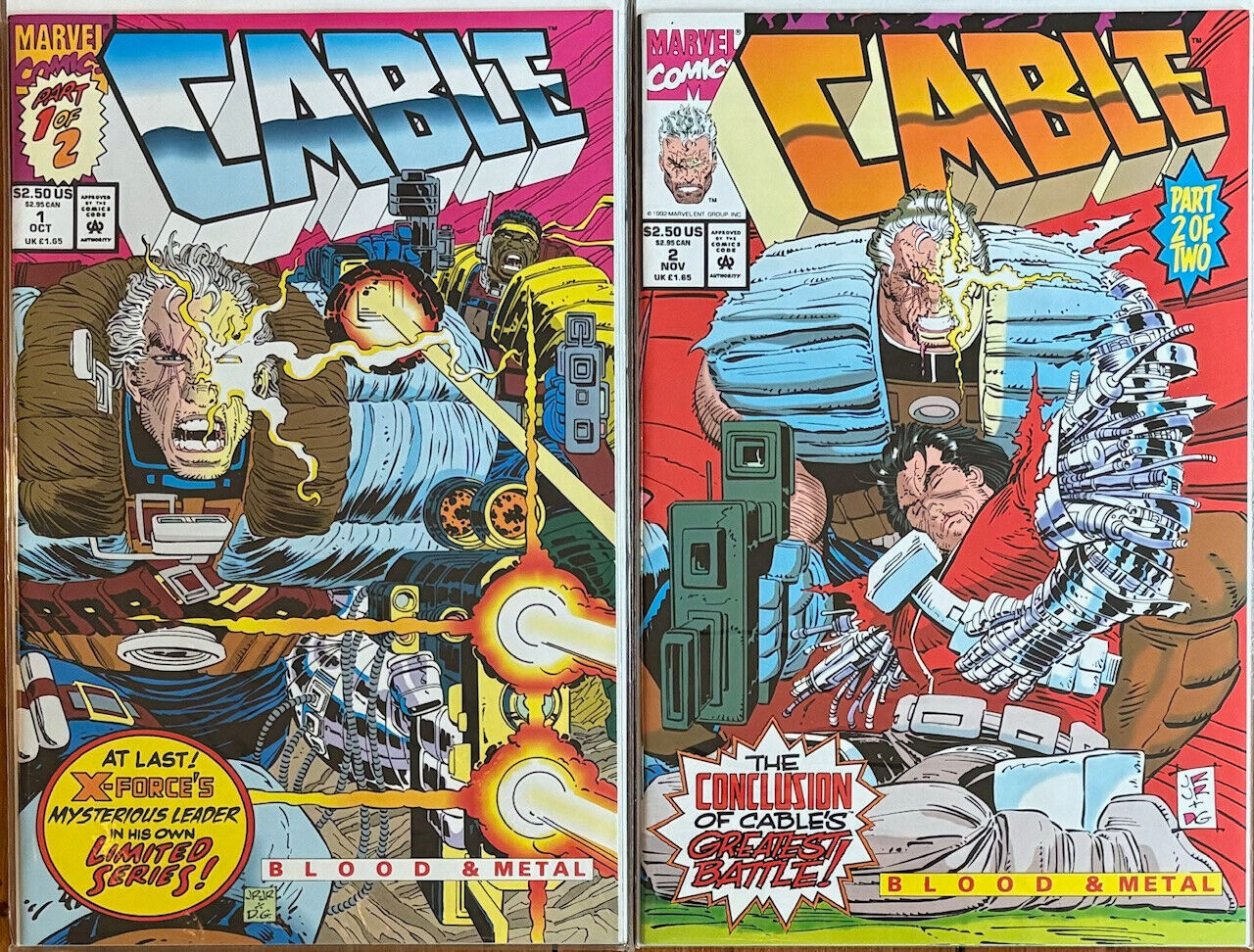 CABLE, MARVEL COMICS, Lot #1-2, 1992, 1ea. 2 Total VG