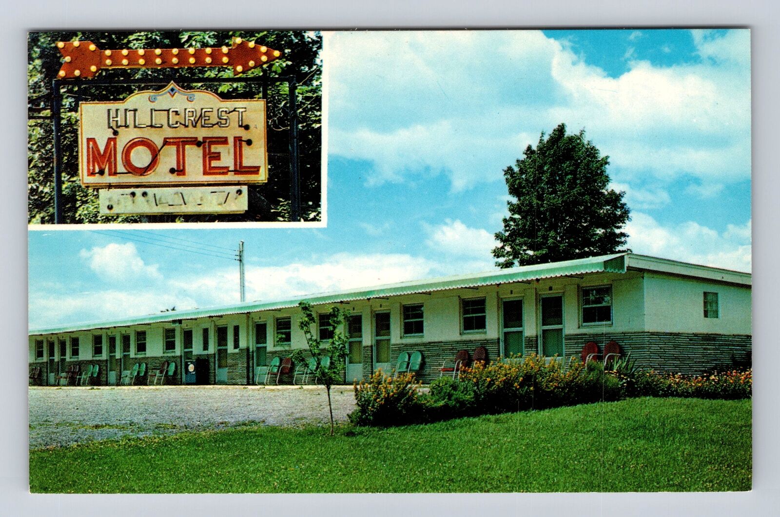 Vernon NY-New York, Hillcrest Motel, Advertising, Vintage Souvenir Postcard