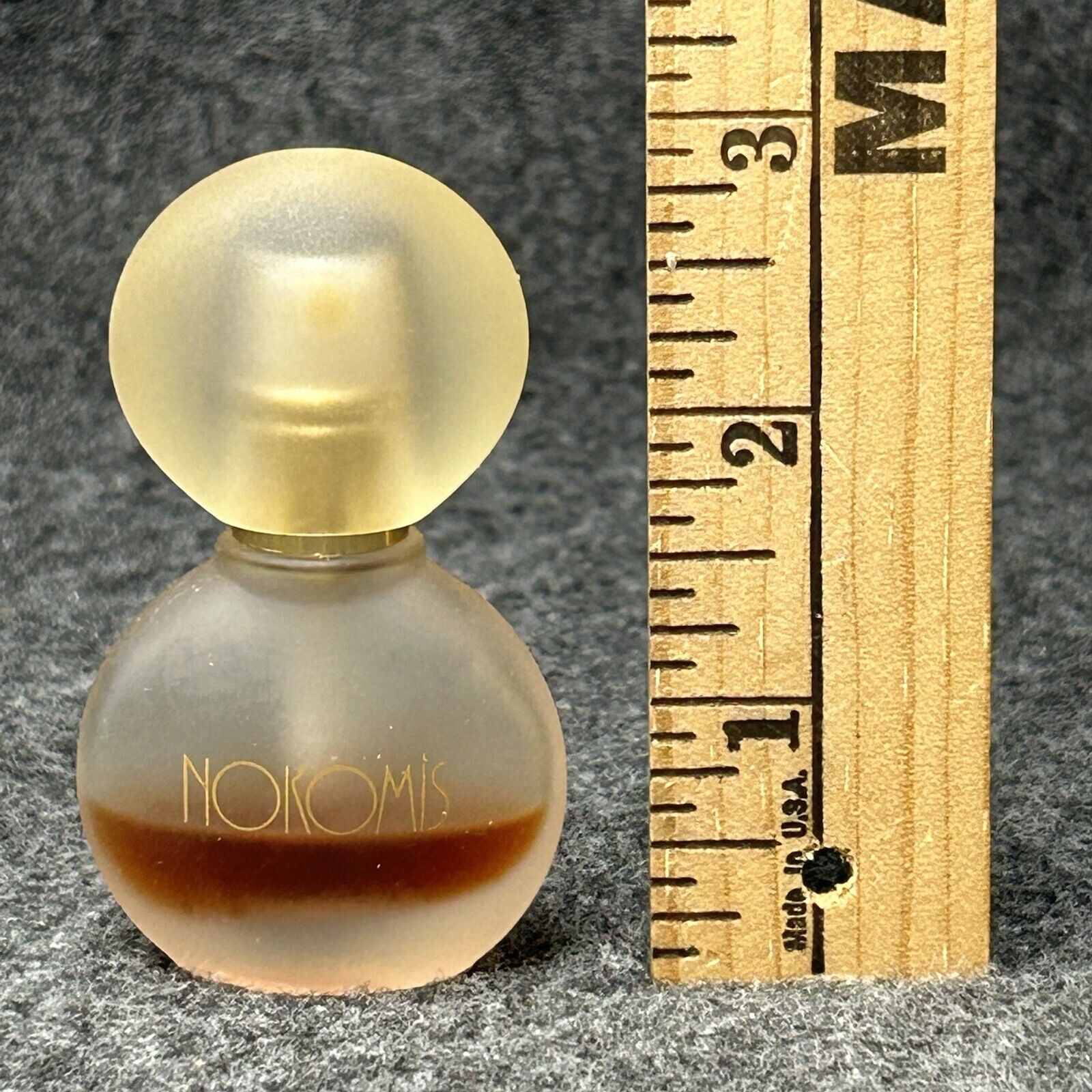 Coty NOKOMIS Cologne Spray Vintage Perfume Bottle MINI 0.25 oz Gold Lettering
