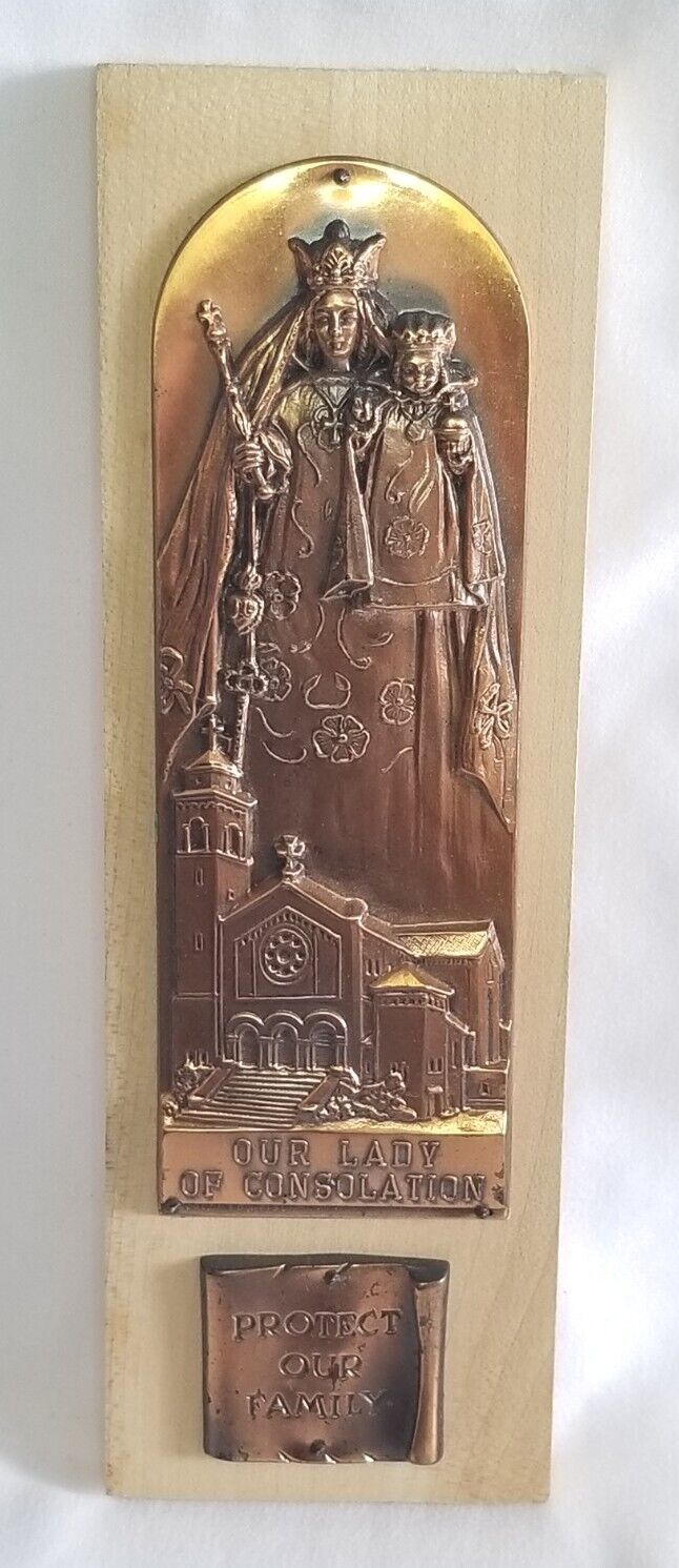 Our Lady Of Consolation Protect Our Family Italian Wall Plaque