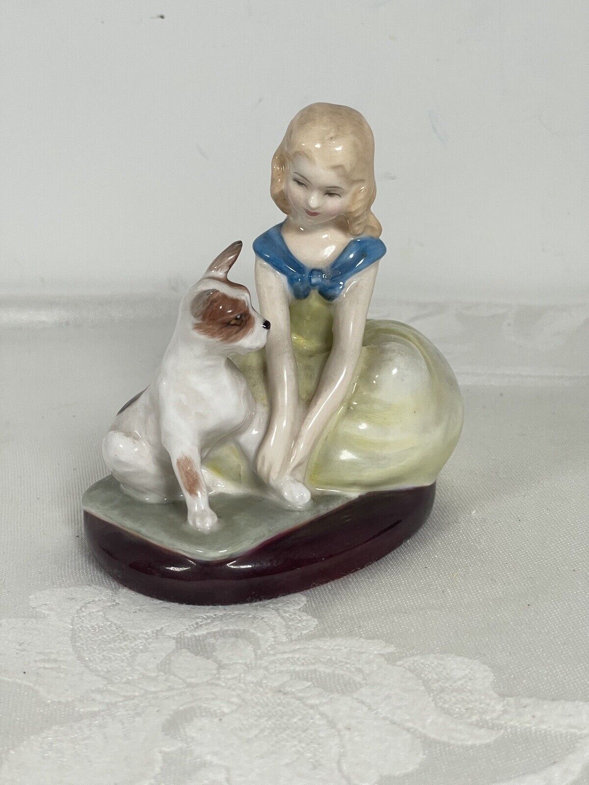 Royal Doulton HN2274 Golden Days Figurine Girl with Russell Terrier Dog