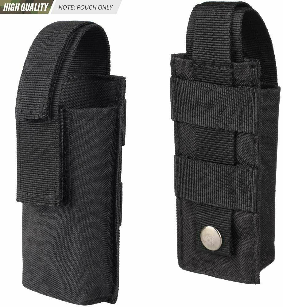 Tactical Molle Folding Knife Sheath Pouch Multitool Pouch Flashlight Holster