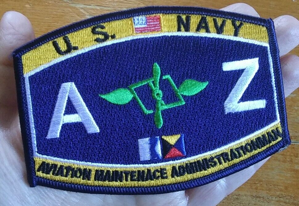 US NAVY ~ AZ ~ Aviation Maintenace Admininstrationman NEC Ratings Military Patch