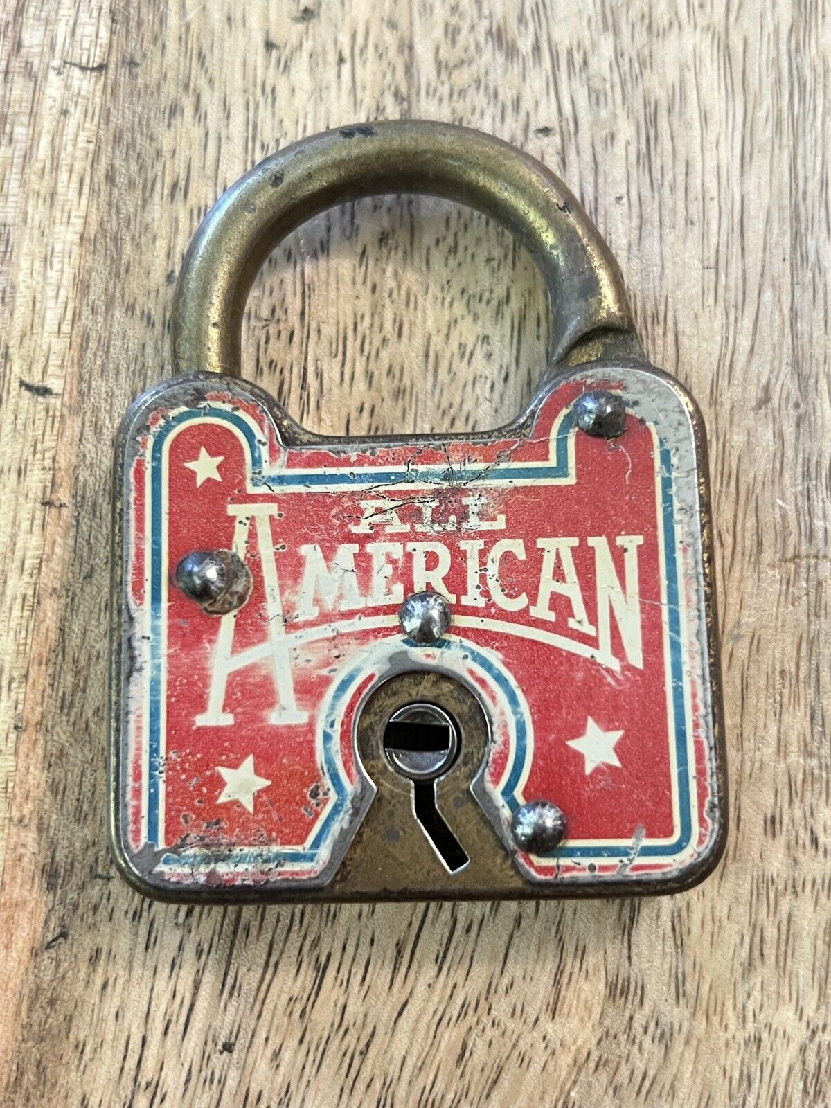 Vintage Old All American Padlock No Key Lock