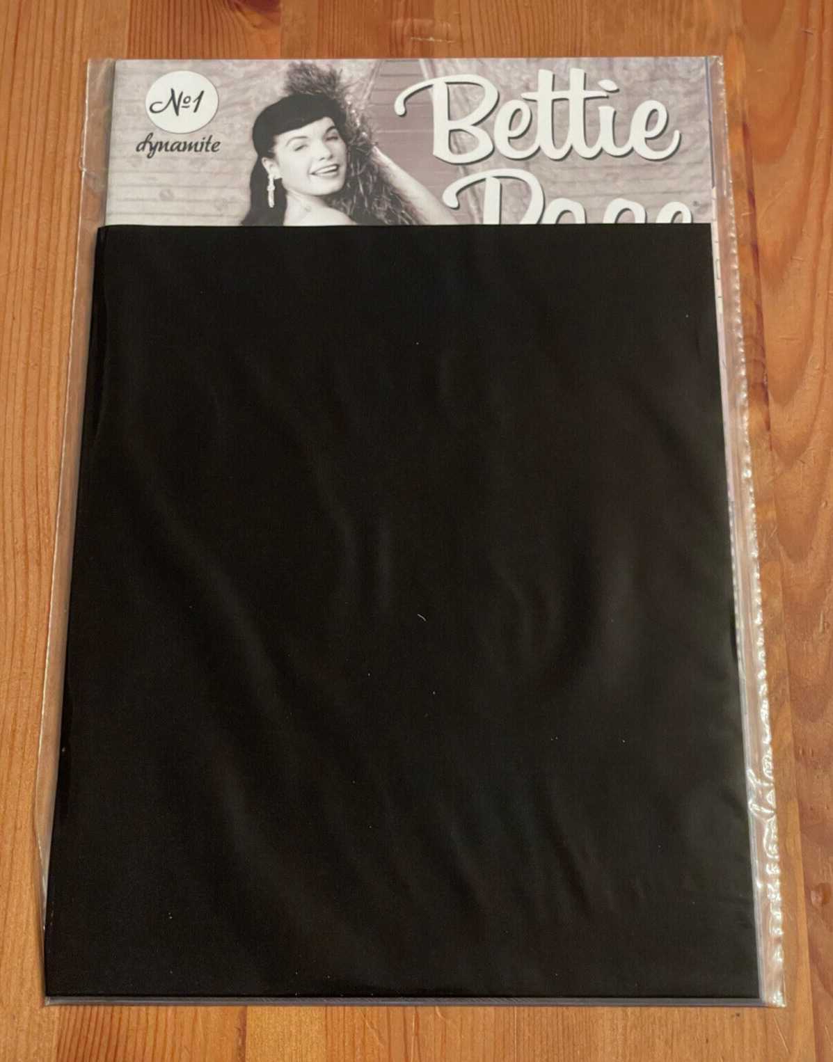 Bettie Page #1 2023 Photo Black Bag Variant Cover O SEALED Dynamite Comics