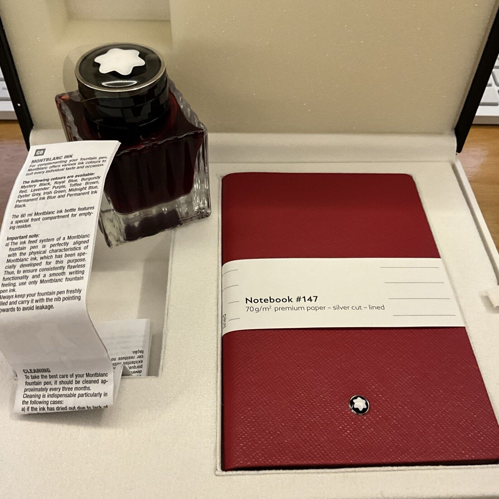 MONTBLANC NOTEBOOK AND INK SET
