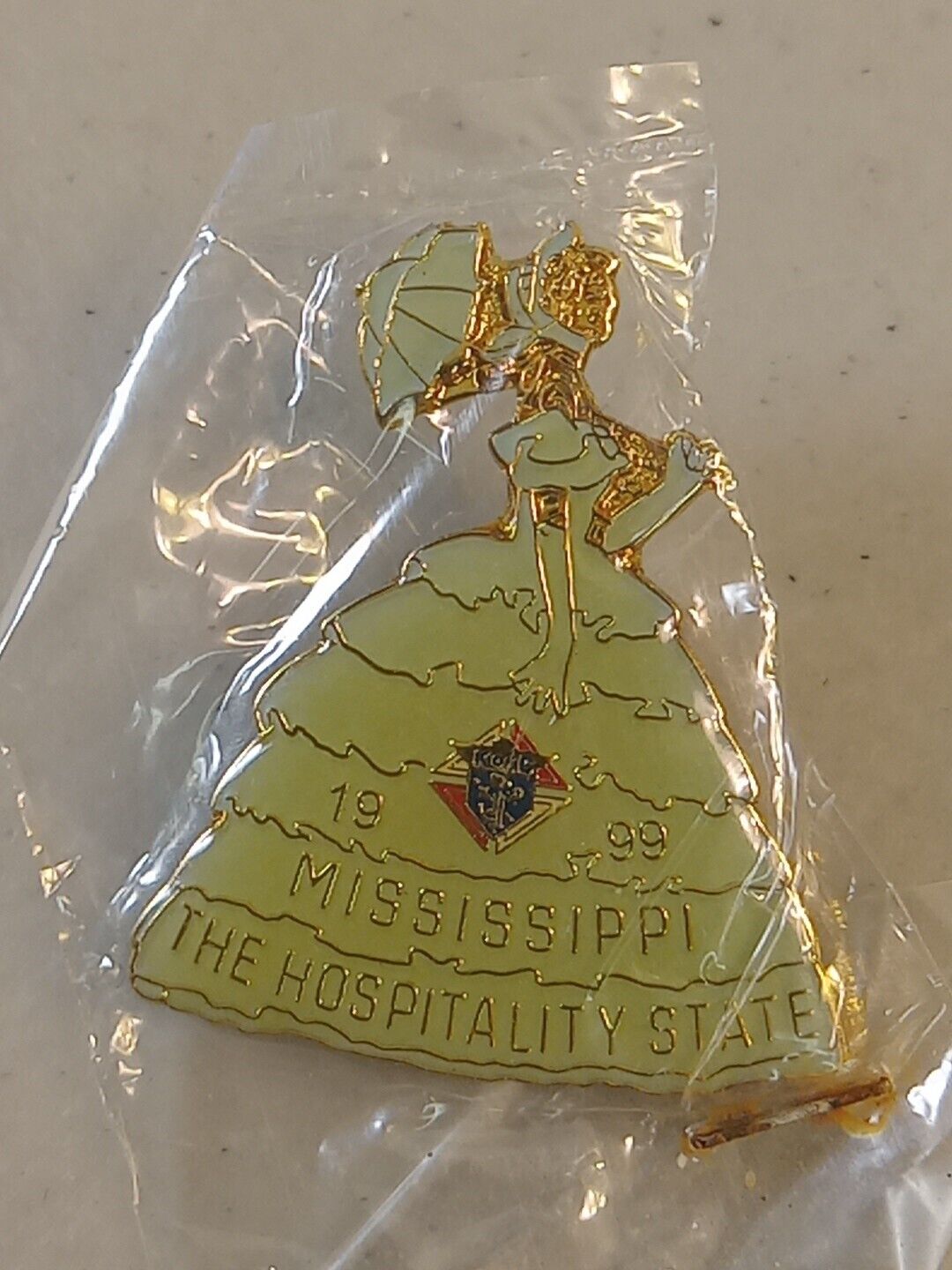 Knights Of Columbus Lapel Tack Pin Mississippi The Hospitality State 1999