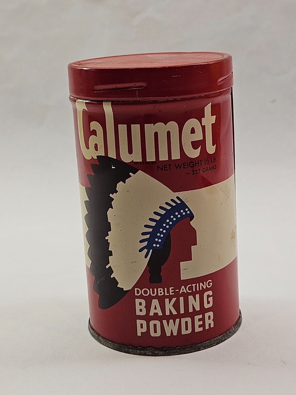 Vintage 1960's Calumet Baking Powder 1/2 lb Can, VGC
