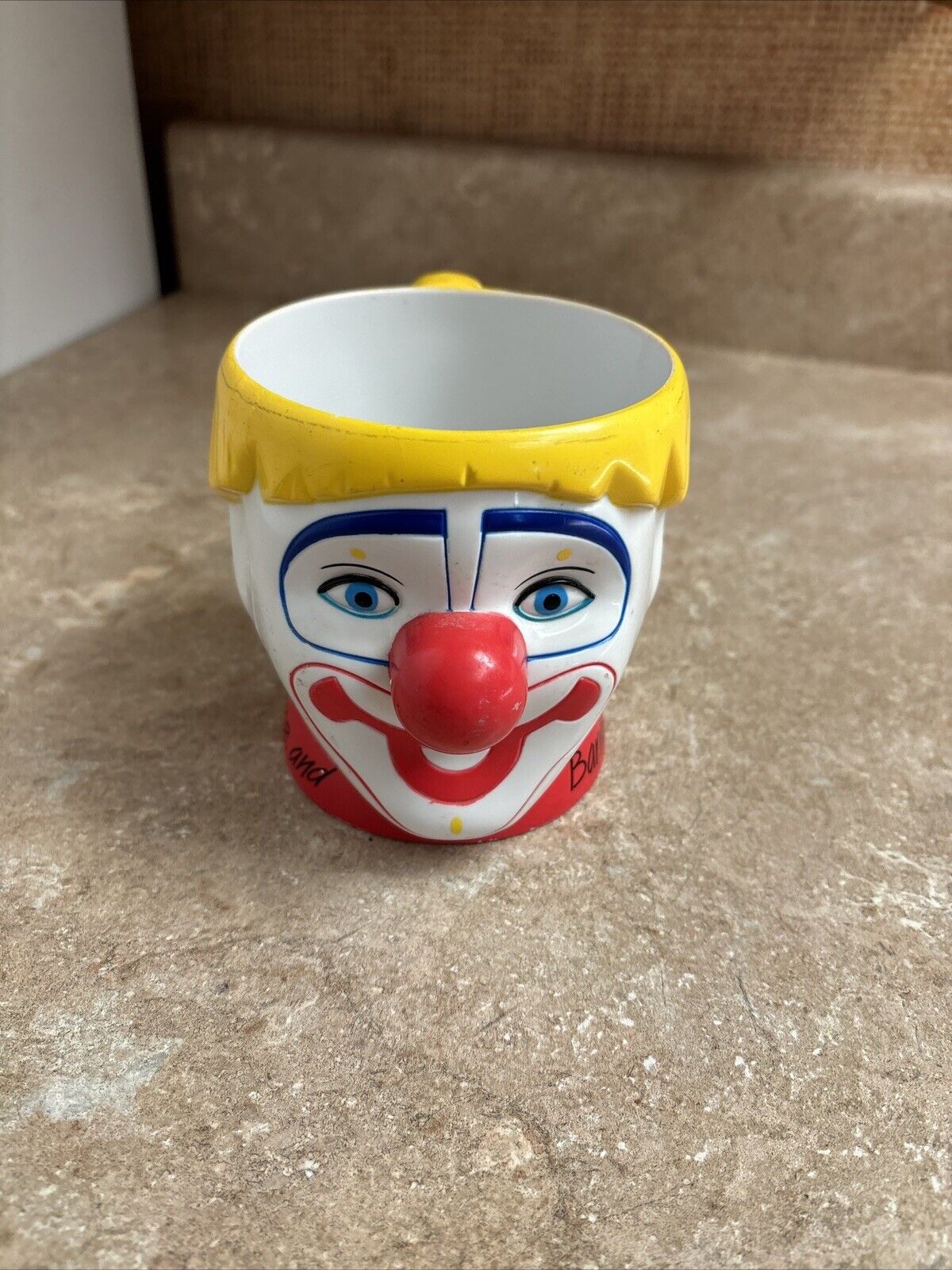 VTG Ringling Bros Barnum & Bailey Circus Clown Plastic Cup Mug Great Condition