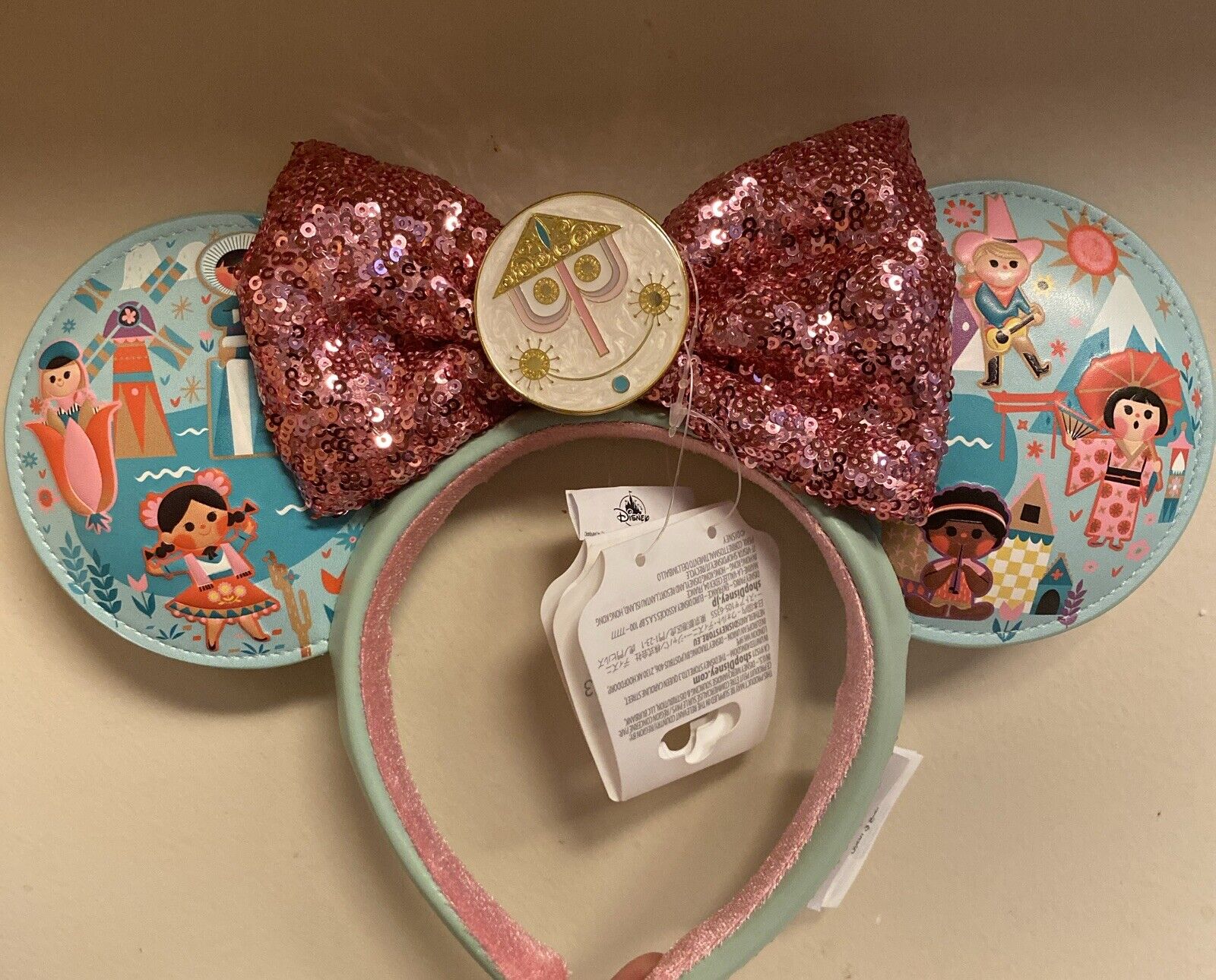 2024 Disney Parks It’s A Small World Minnie Ears Headband NEW Authentic