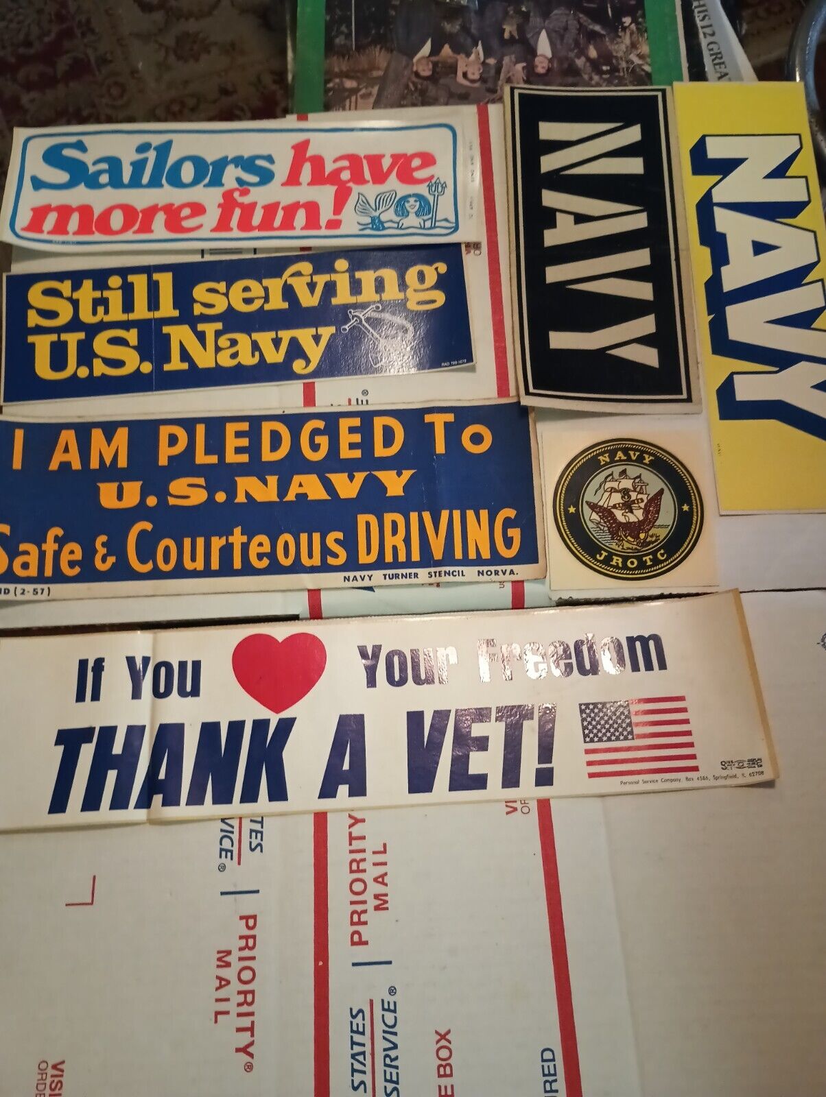 7 Legit Vintage NAVY Stickers from Recruiter