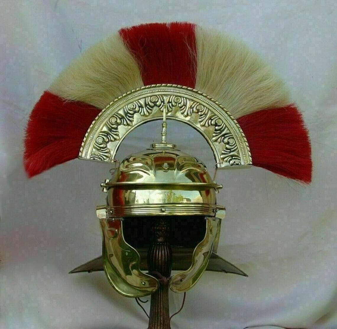 Brass Knight Roman Centurion Helmet ~ Medieval Roman Helmet ~ Pure Brass Helmet