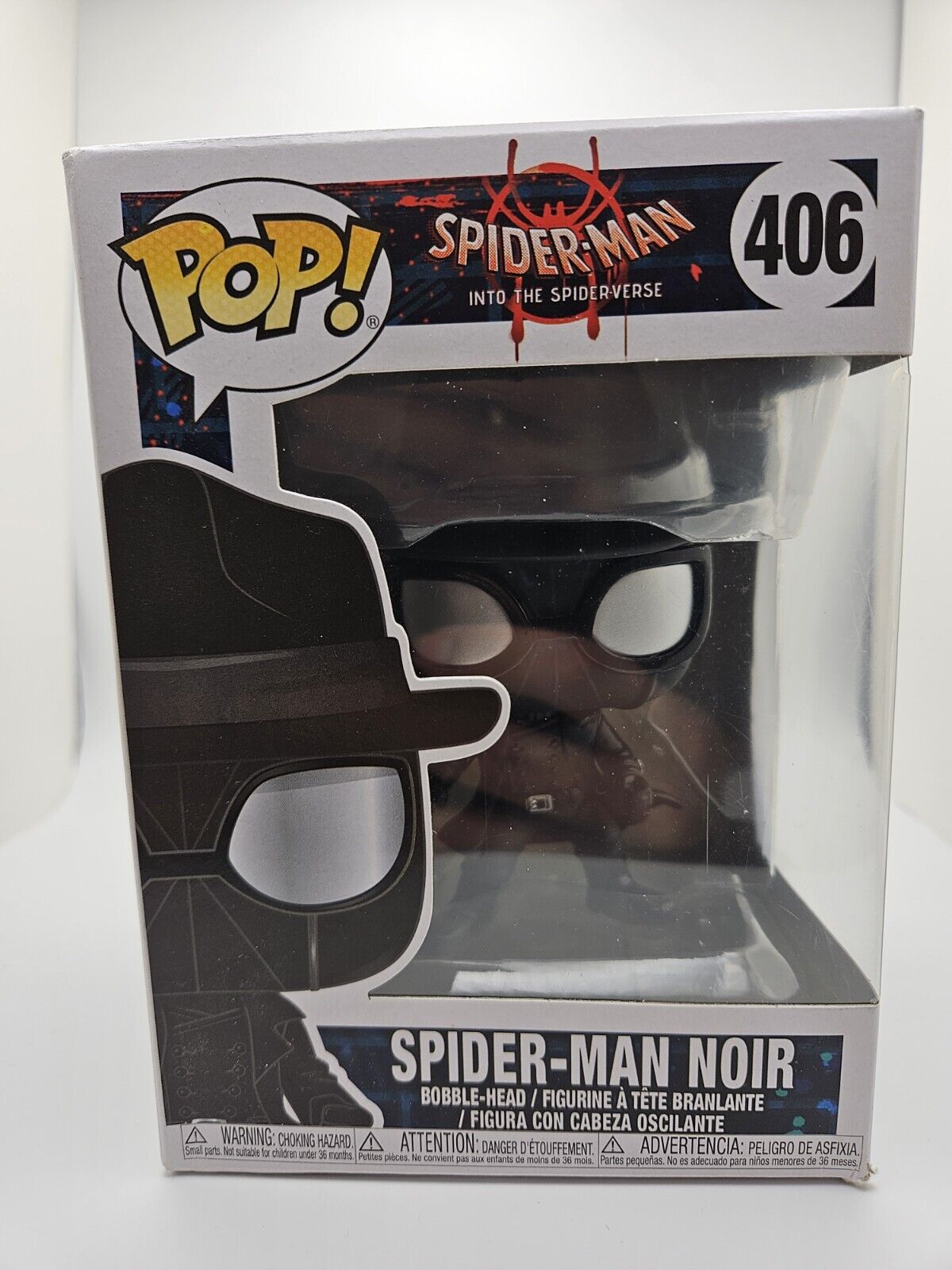 Funko Pop Vinyl: Marvel - Spider-Man Noir #406 *DAMAGED BOX*