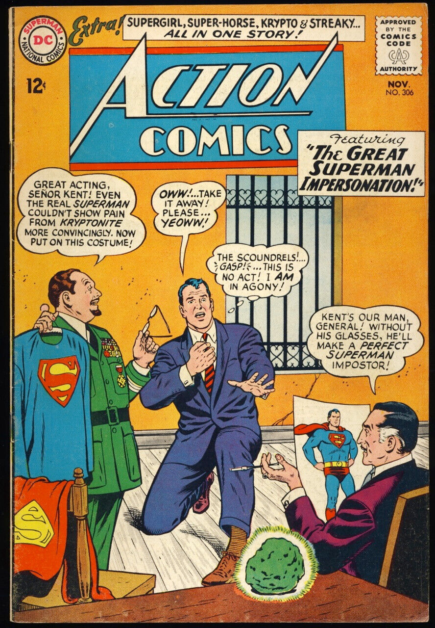 ACTION COMICS #306 1963 FN+ SUPERMAN The Great Superman Impersonation SUPERGIRL