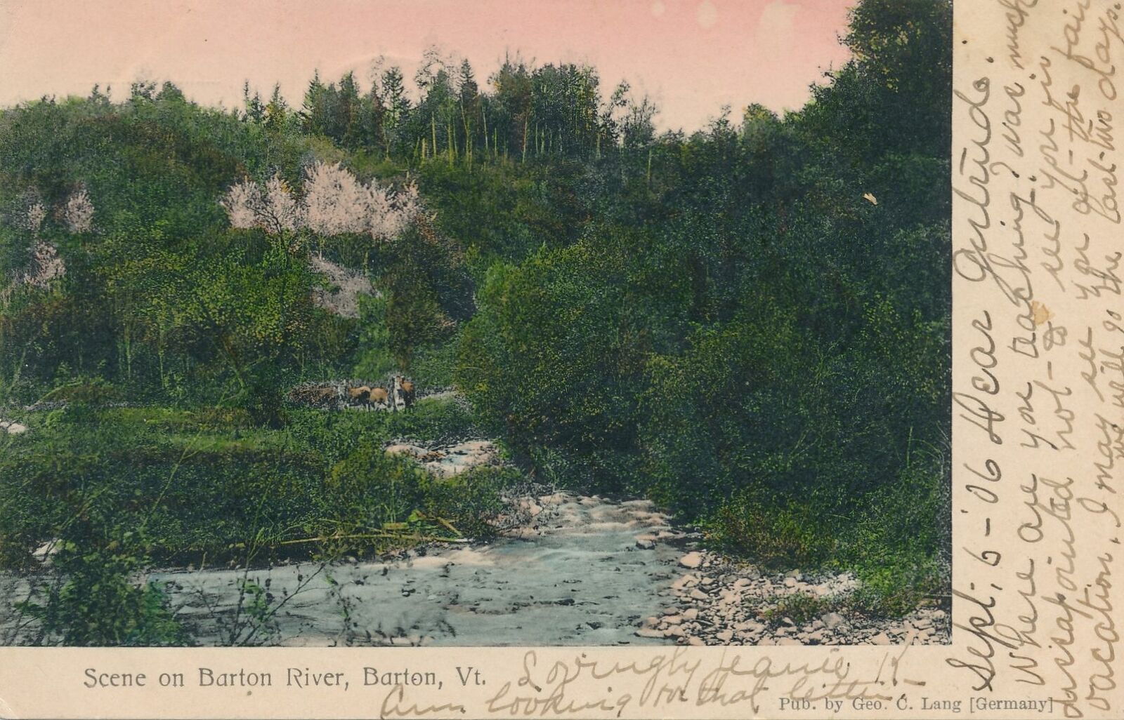 BARTON VT - Barton River Scene - udb - 1906