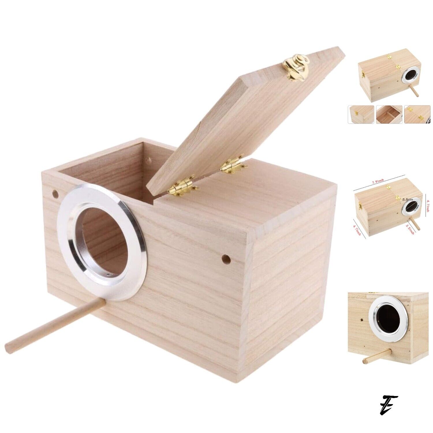 Practical Breeding Box for Parakeets and Lovebirds with Easy Cleaning Design