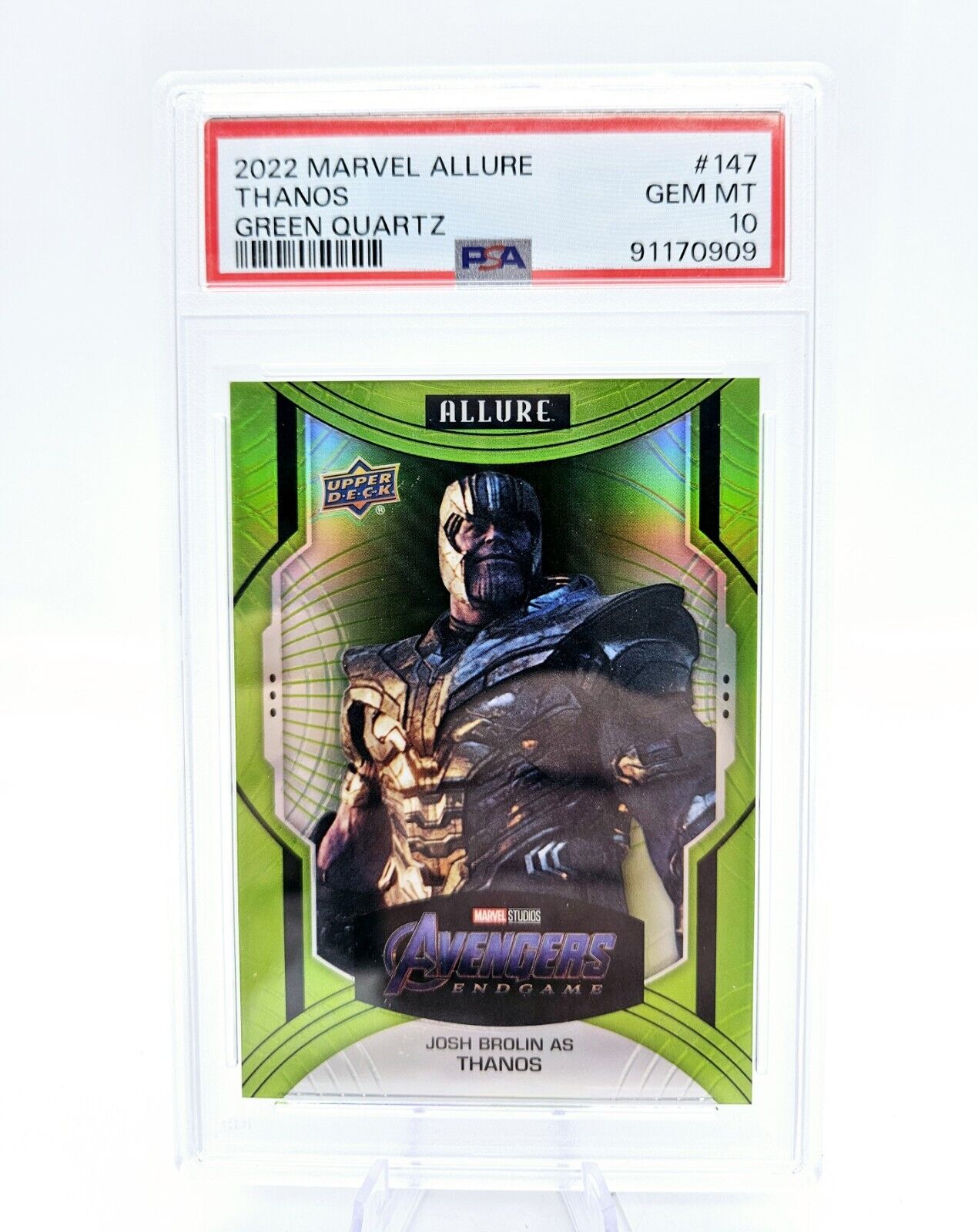 2022 Upper Deck Marvel Thanos #147 Green 90/99 PSA 10 Pop 1