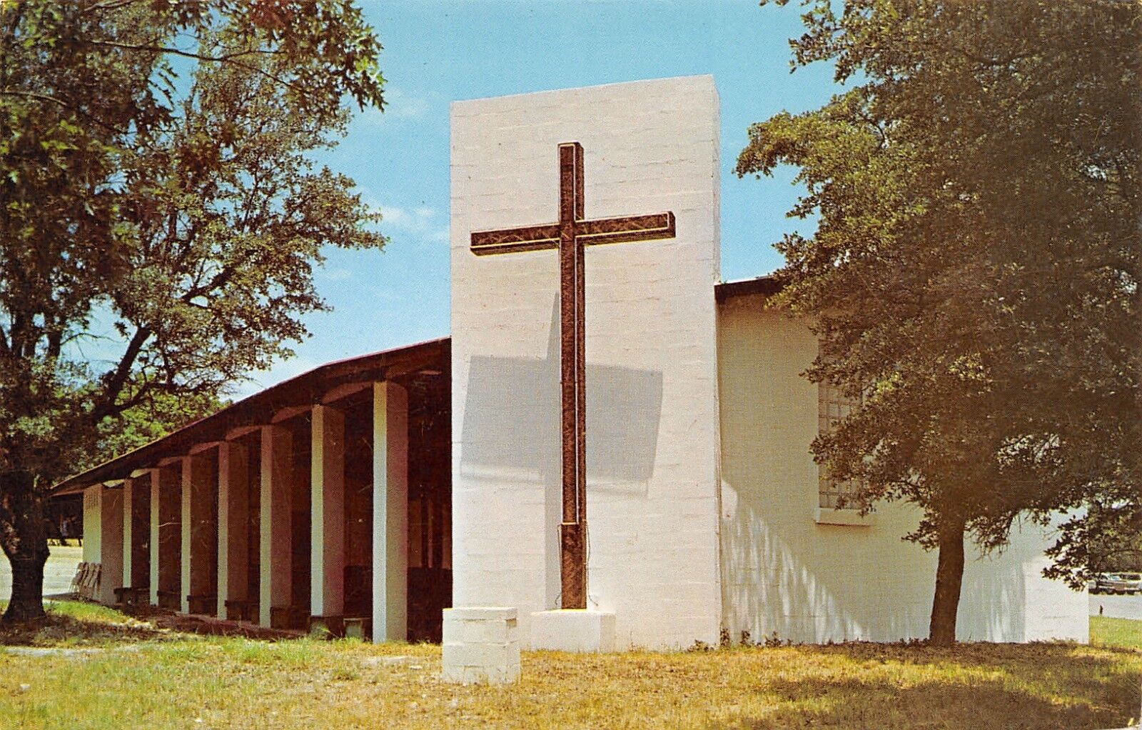 Kerrville Texas~Lion\'s Camp for Crippled Children~Jack B Wright Chapel~1960s PC