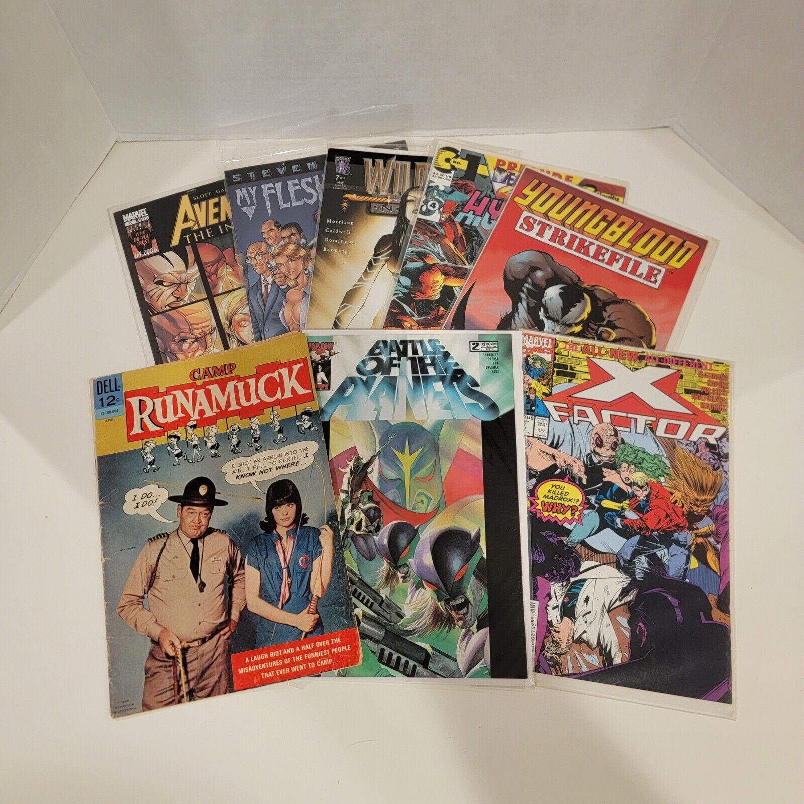 Lot Of 8 Comic Books - X Factor, Battle Of The Planets, Camp Runamuck, And More