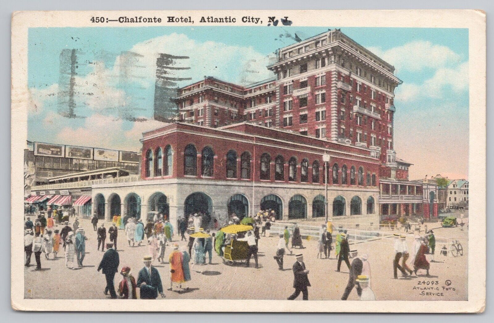 Vtg Atlantic City New Jersey NJ Chalfonte Hotel 1929 View Postcard