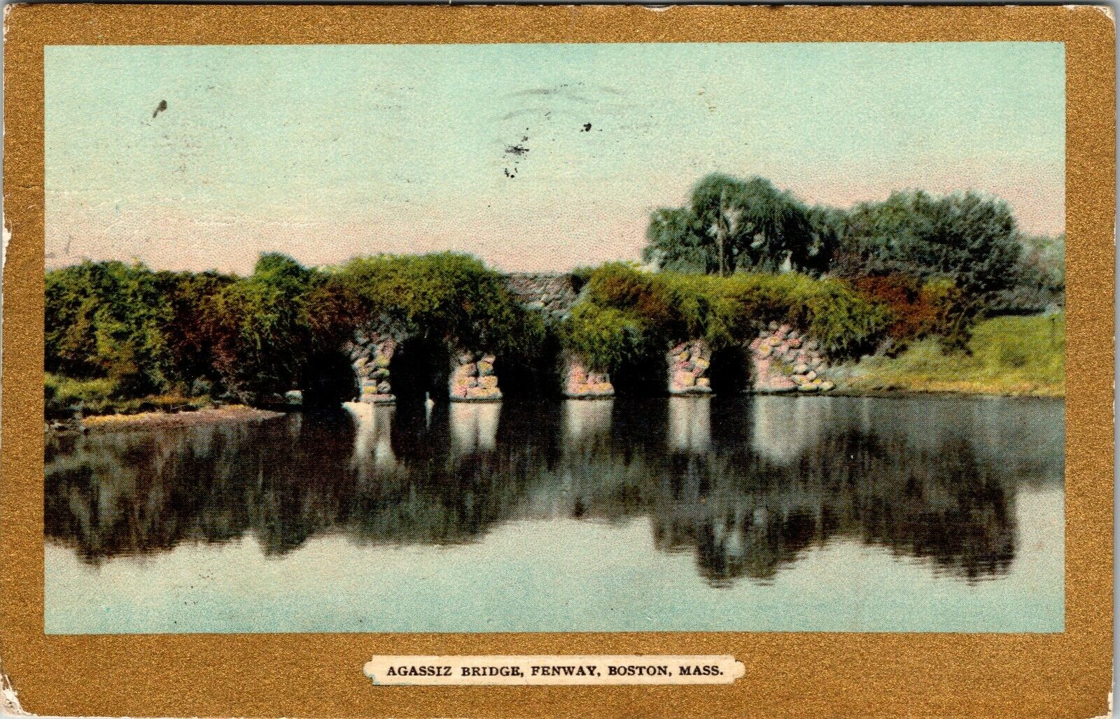 1910 Agassiz Bridge Fenway Boston Massachusetts Antique Divided Back Postcard 