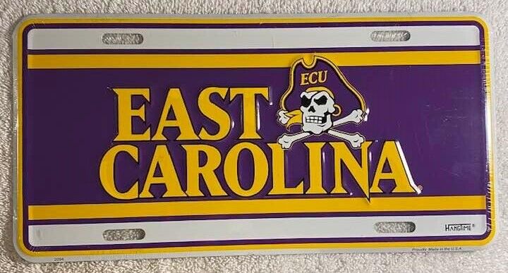 East Carolina ECU Pirates Vintage Booster License Greenville North Carolina NCAA