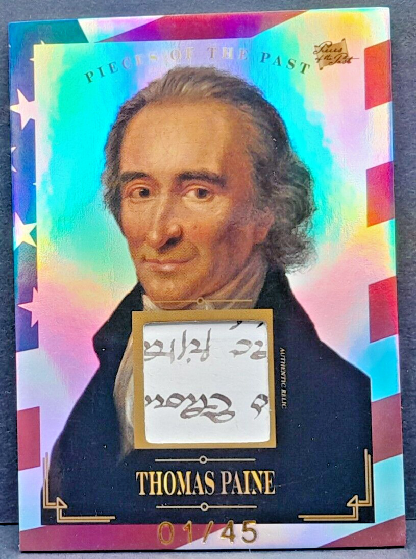 2023 Pieces Of The Past  - Thomas Paine Relic - #01/45  - US Flag Hologram