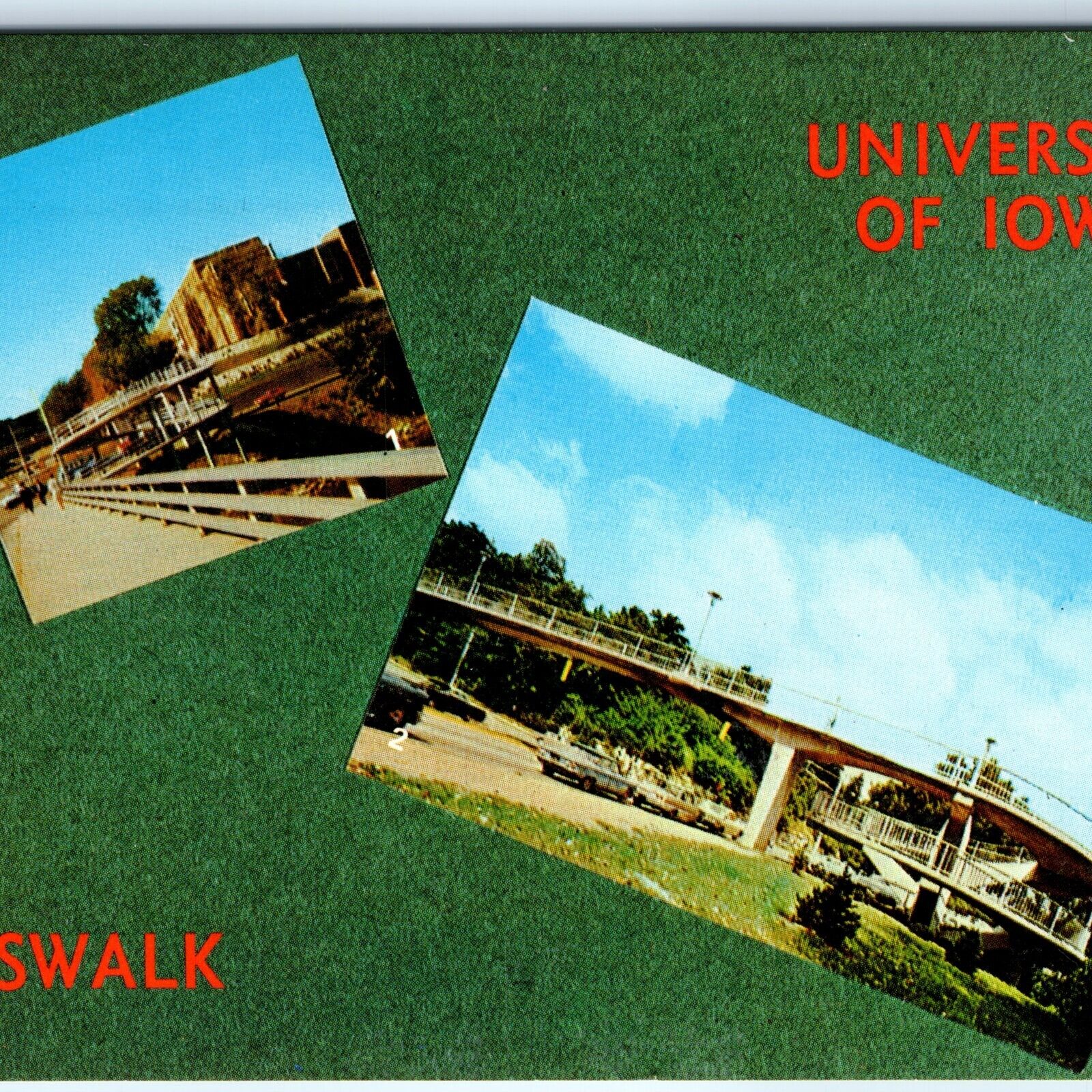 c1970s Iowa City, IA Crosswalk University UoI Burlington, Newton St Hawkeye A233