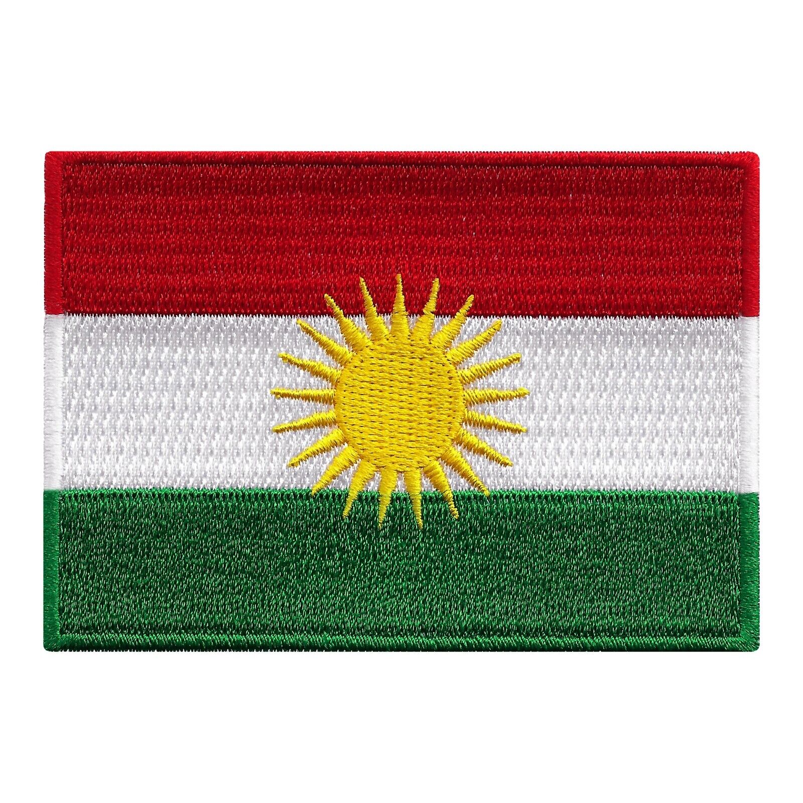 KURDISTAN FLAG embroidered iron-on PATCH RARE KURDISH EMBLEM Middle East Iraq