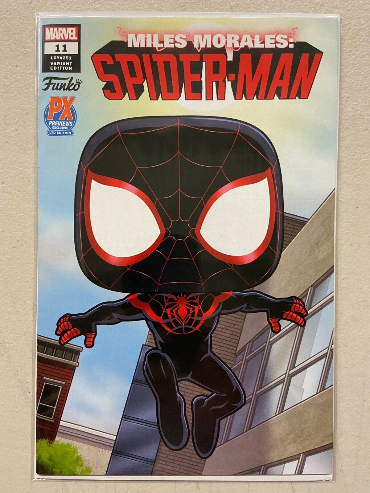 Marvel Miles Morales Spider-Man 11 PX Previews Exclusive Funko Pop Variant Cover