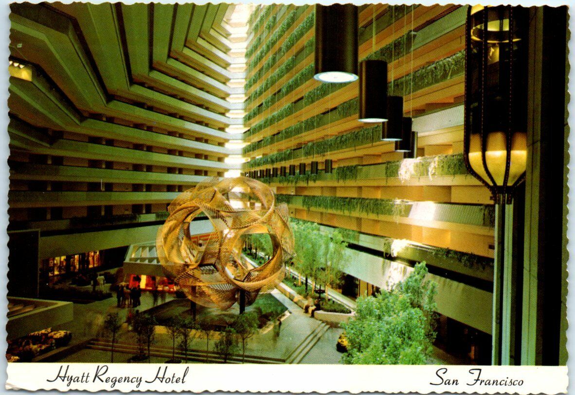 Postcard - Atrium & Lobby - Hyatt Regency Hotel - San Francisco, California