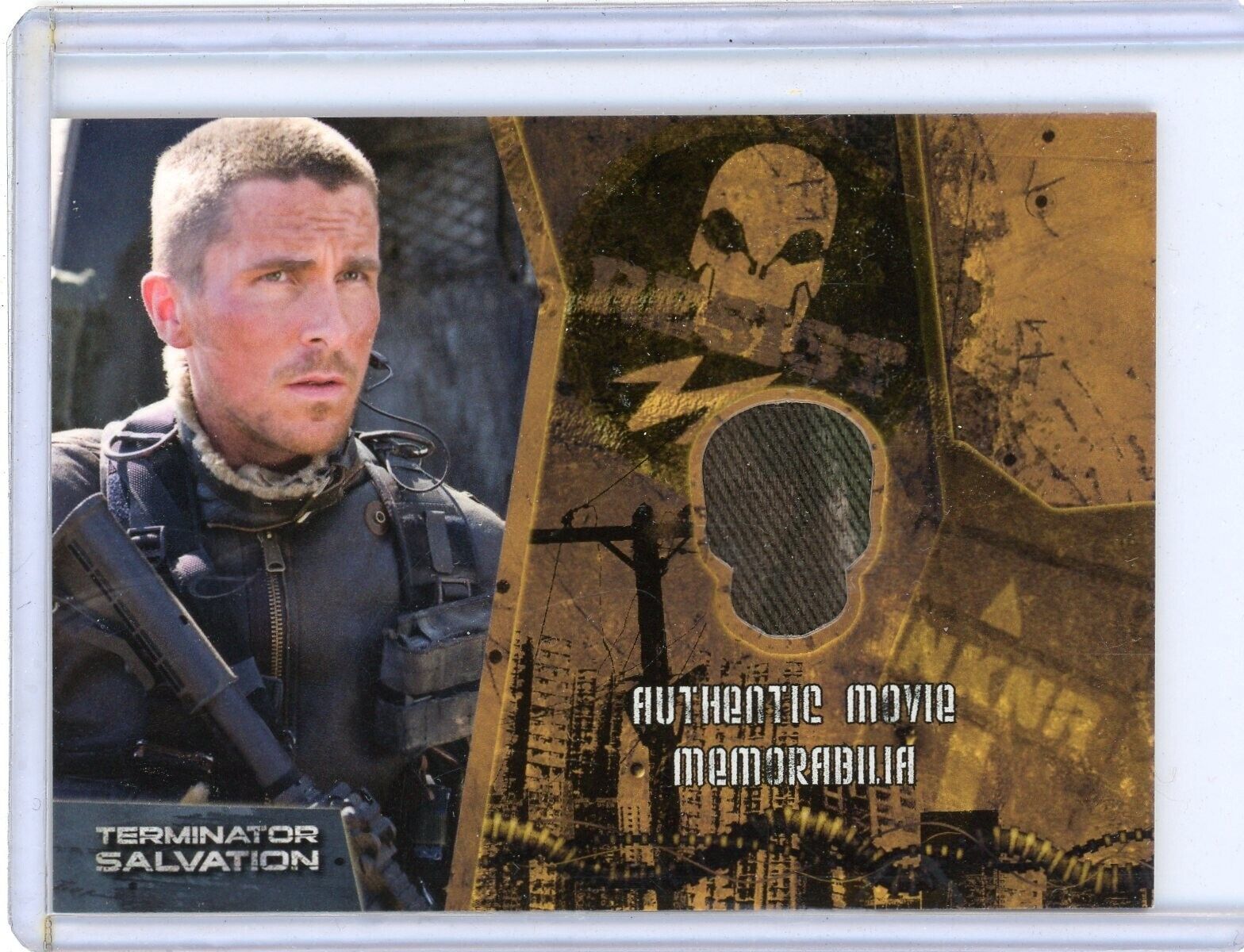 CHRISTIAN BALE as J CONNOR 2009 TOPPS TERMINATOR SALVATION MOVIE COMBAT FATIGUES