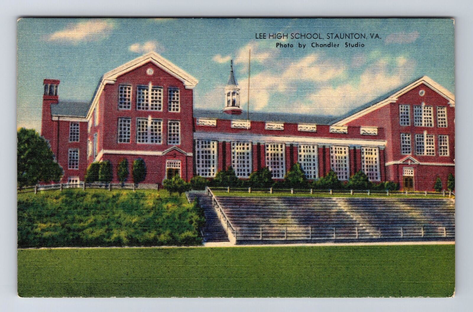 Staunton VA-Virginia, Lee High School, Antique, Vintage Postcard