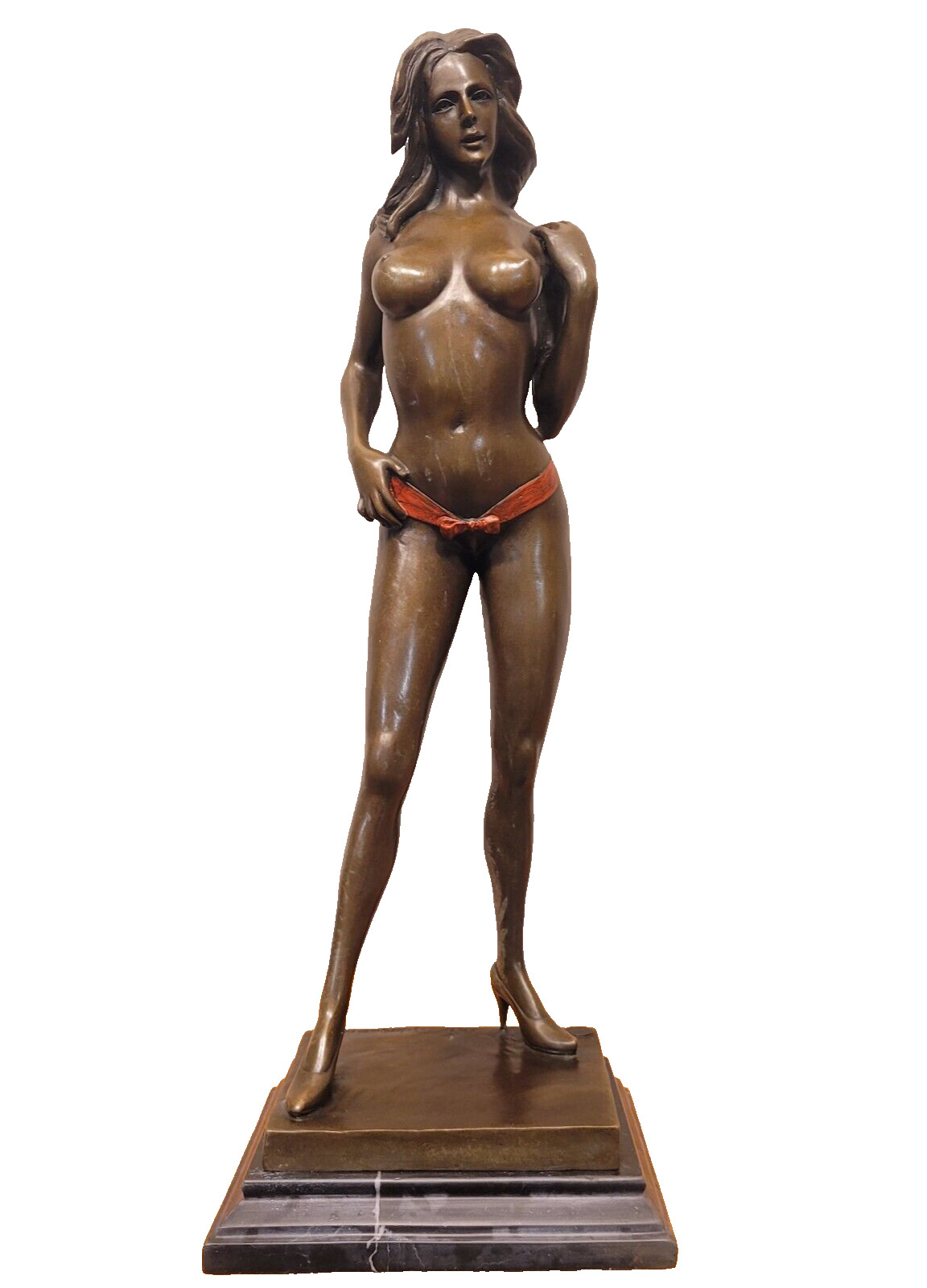 Olaf ODegaard European Bronze Figurine Nude Female Sculpture 19.25\