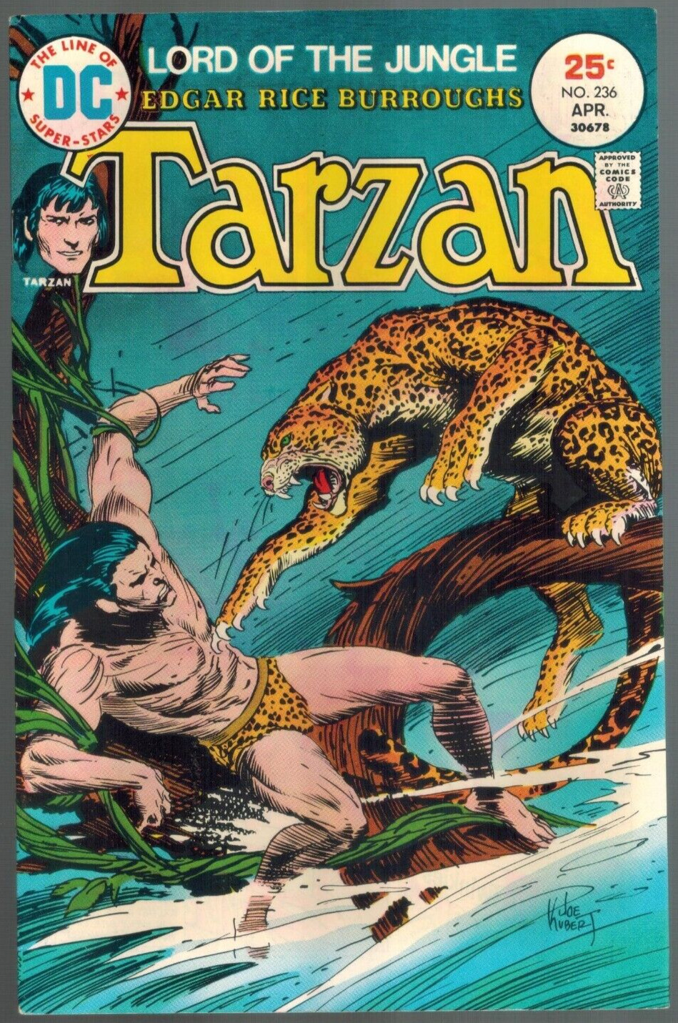 Edgar Rice Burroughs Tarzan #236  The Jungle  VF 1975  DC Comic