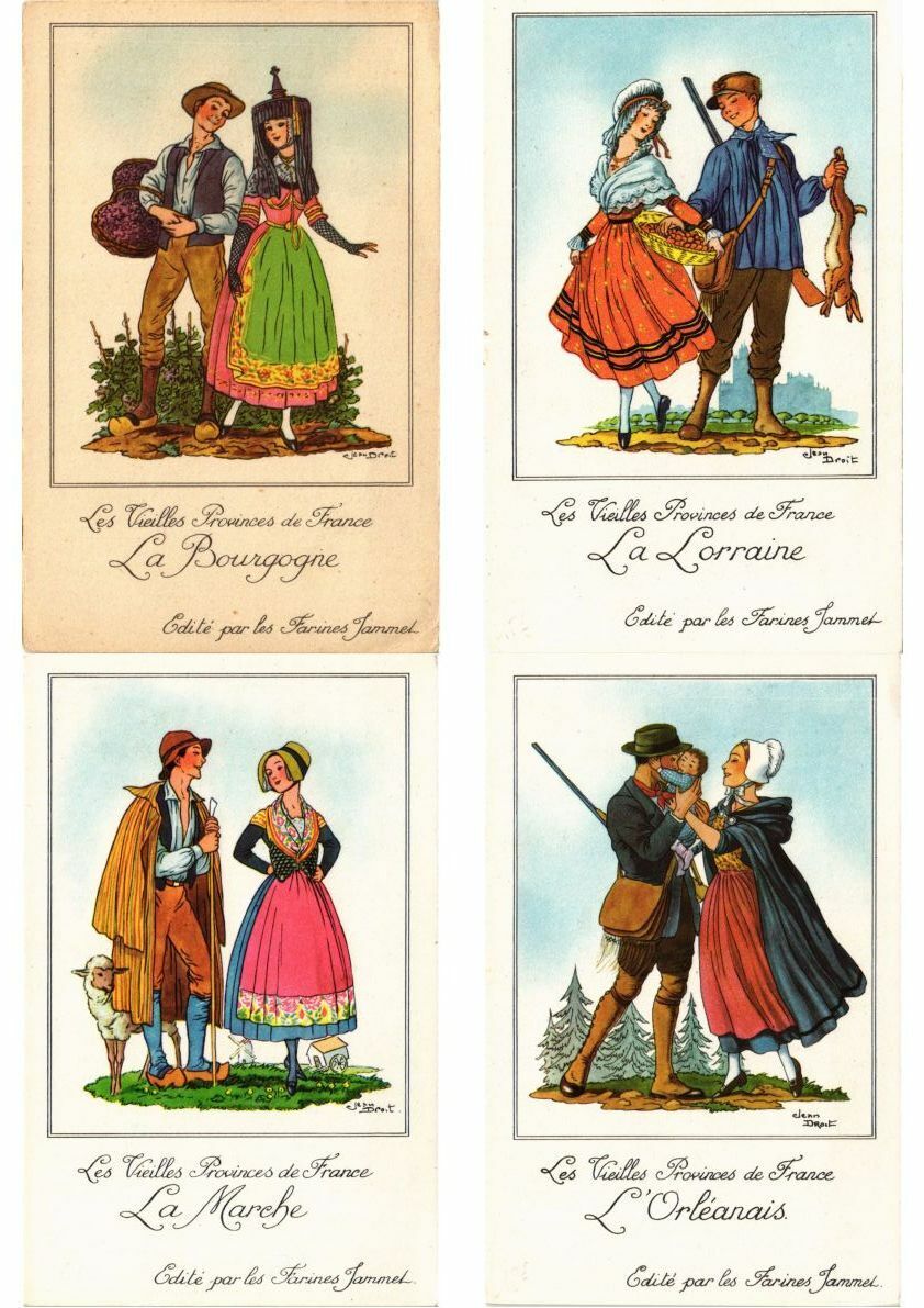 JAMMET ADVERTISING French Folklore 31 Vintage Postcards (L2726)