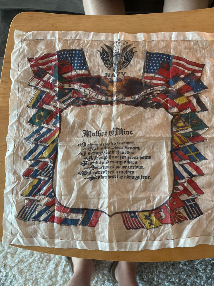 Pre-WWI US Navy Silk Handkerchief \