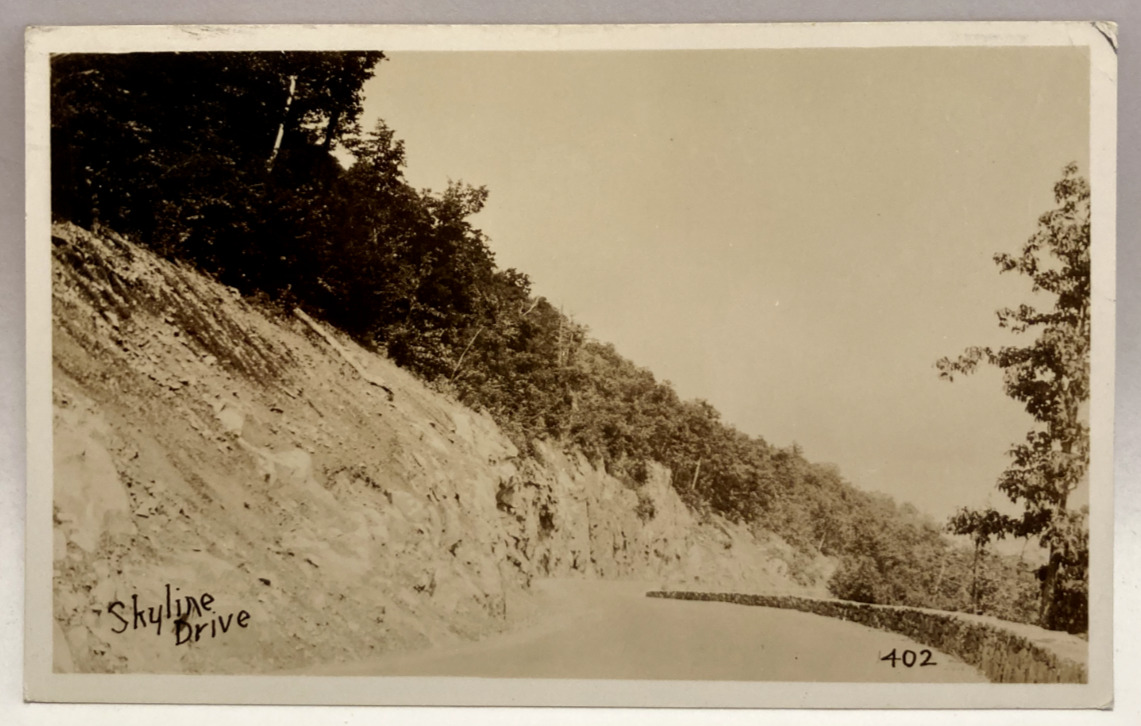 RPPC Skyline Drive, Unknown Location, Vintage Real Photo Postcard