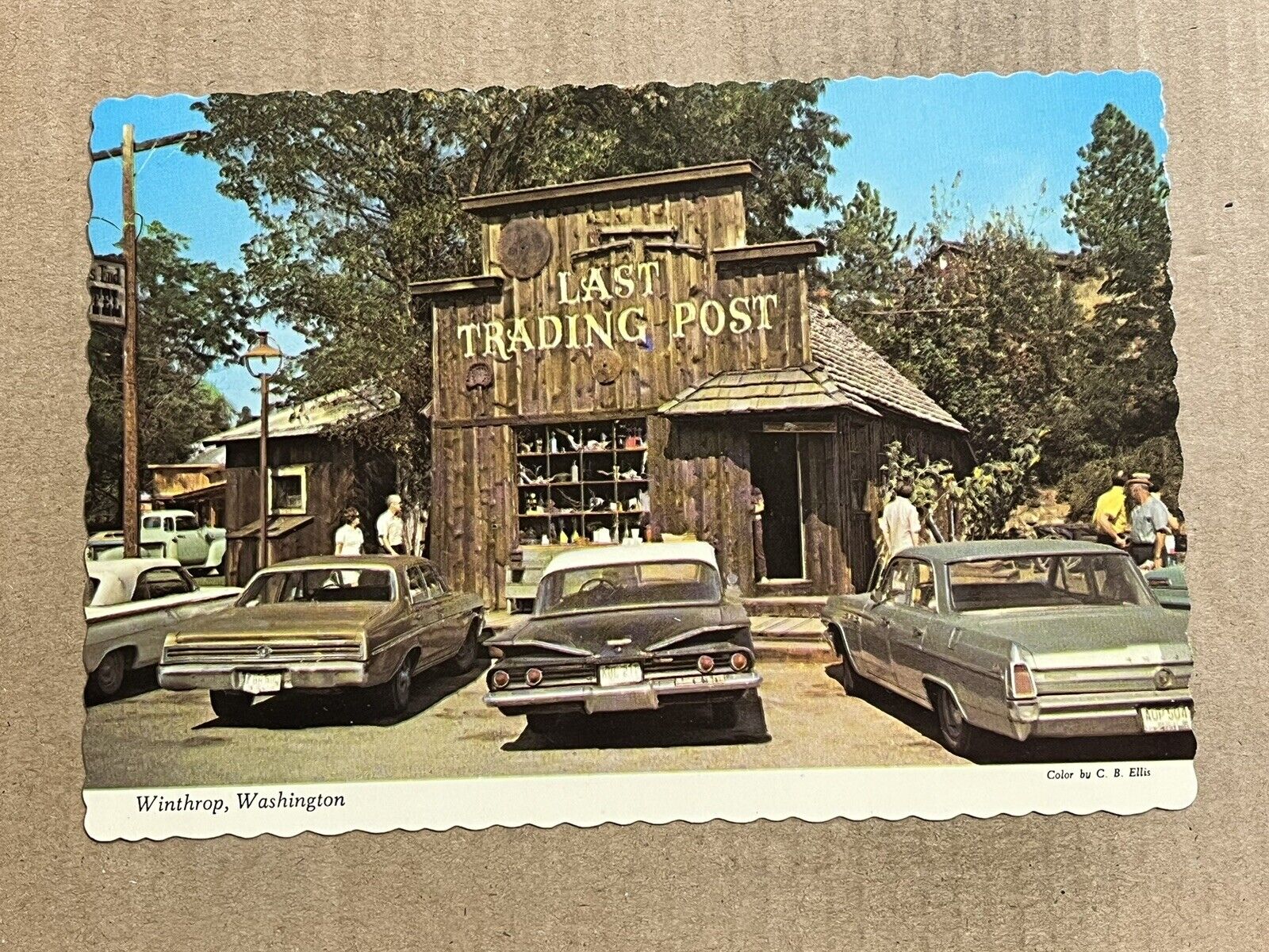 Postcard Winthrop WA Washington Last Trading Post Store Frontier Town Roadside