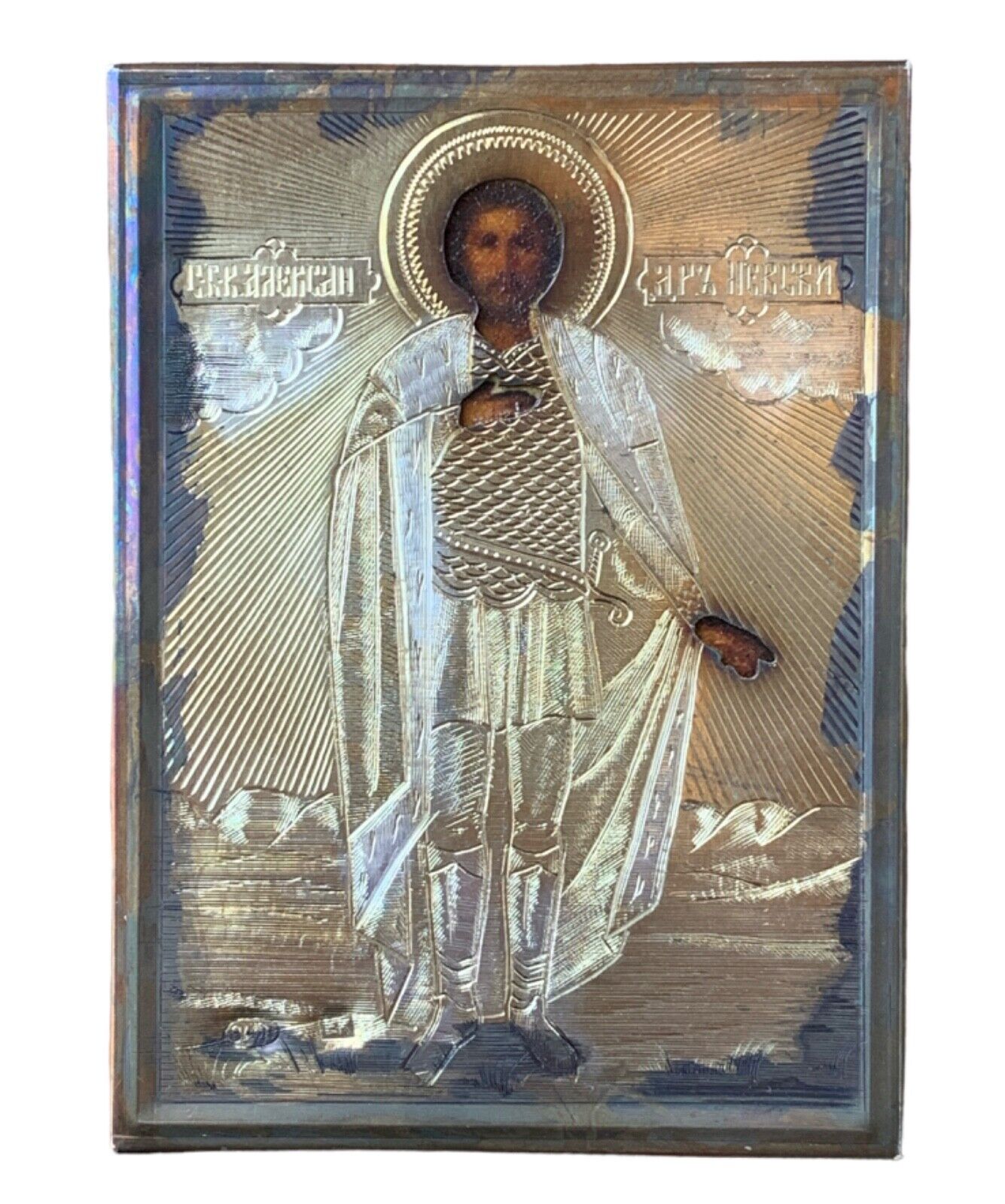 Icon Alexander Nevsky Silver