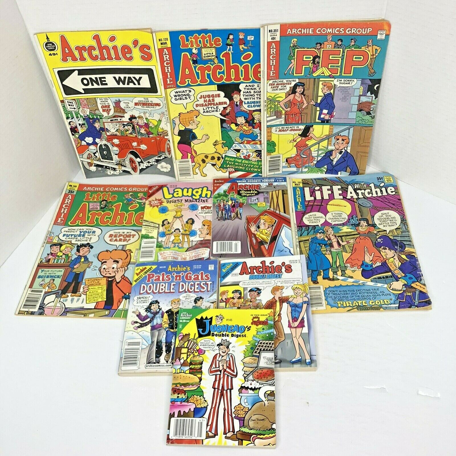 LOT of (10): 1973-1980+ Archie Comics Group/Digest/Jughead/Little Archie + More